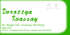 dorottya kvassay business card